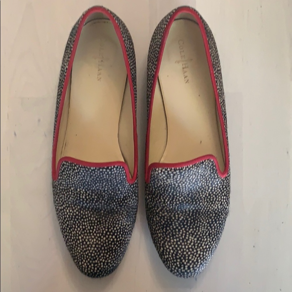 🦋Cole Haan • Sabrina Leopard Calf Hair Loafers